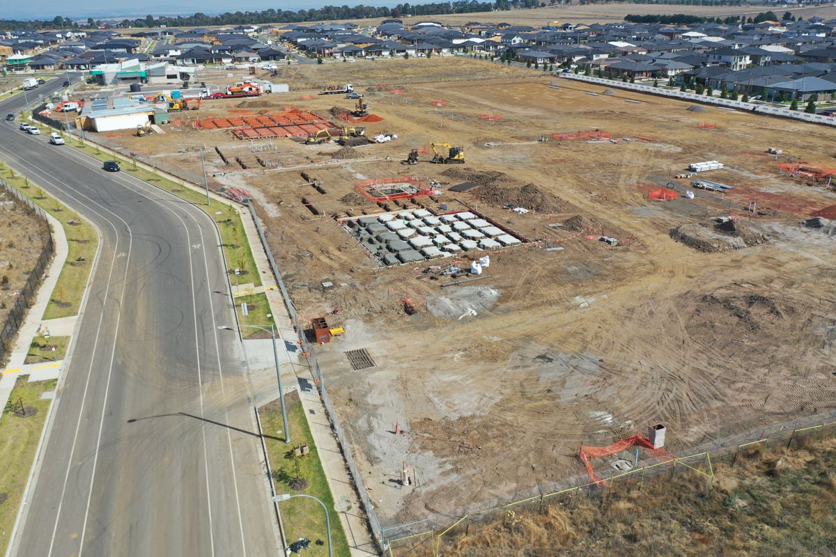 Merrifield South Primary School (interim name) - new school, Site progress - March 2023