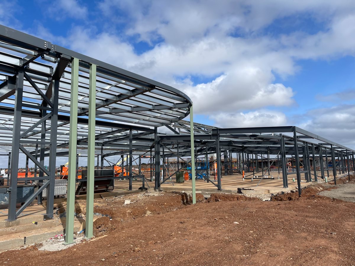 Aintree Secondary School (interim name) - new school, Site progress - April 2023