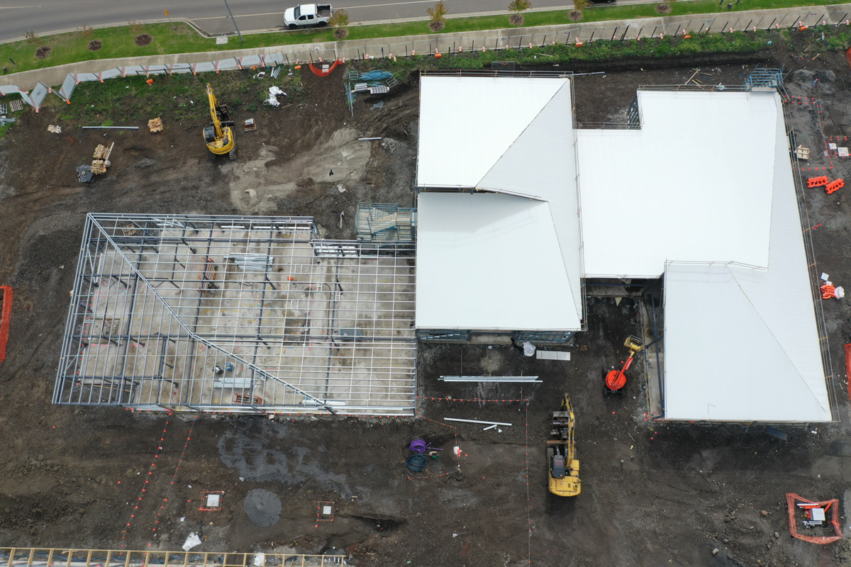 Lockerbie Central Primary School (interim name) - new school, Site progress - April 2023