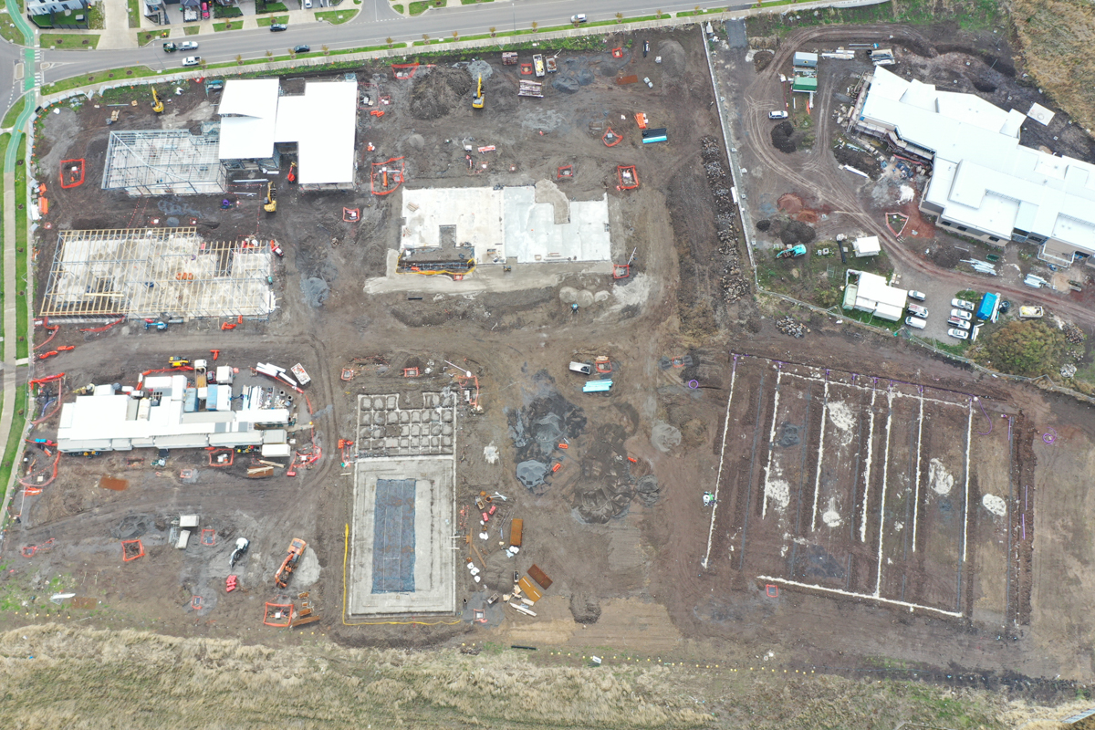 Lockerbie Central Primary School (interim name) - new school, Site progress - April 2023