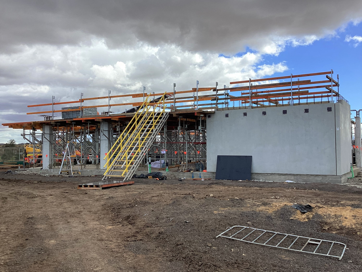 Lollypop Creek Secondary School (interim name) - new school, Site progress - March 2023, design, arts, technology and science building