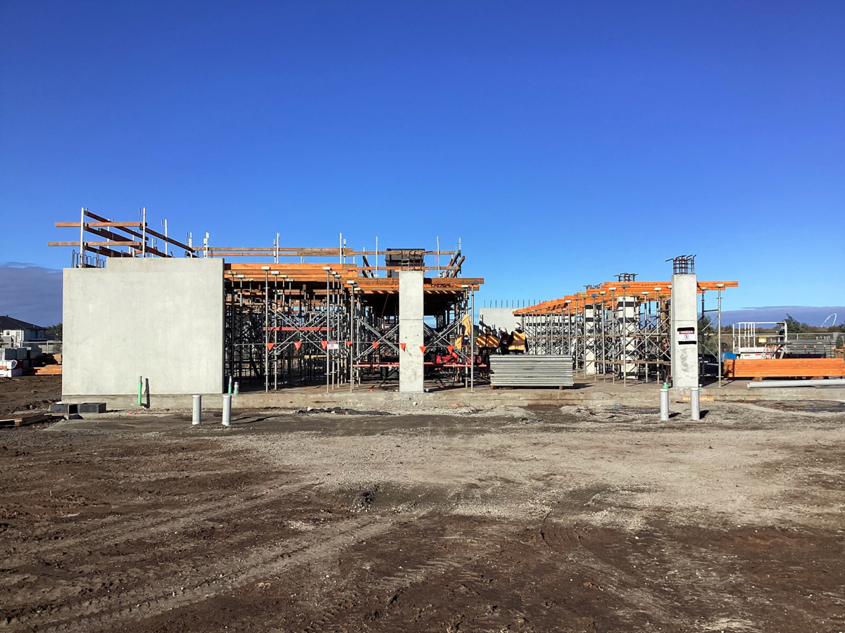 Lollypop Creek Secondary School (interim name) - new school, Site progress - March 2023, design, arts, technology and science (DATS) building