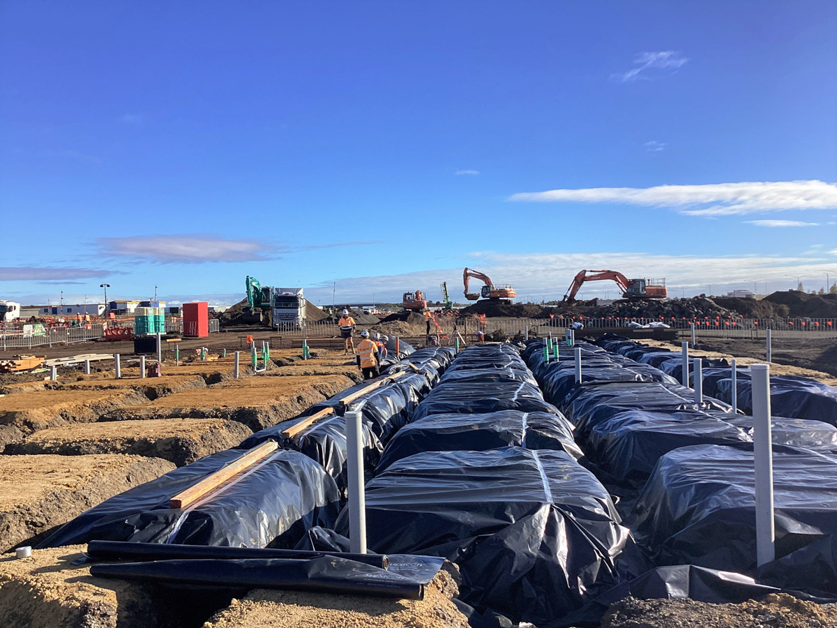 Lollypop Creek Specialist School (interim name) - new school, Site progress - March 2023, learning neighbourhood (classrooms)