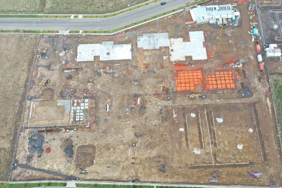 Merrifield South Primary School (interim name) - new school, Site progress - April 2023