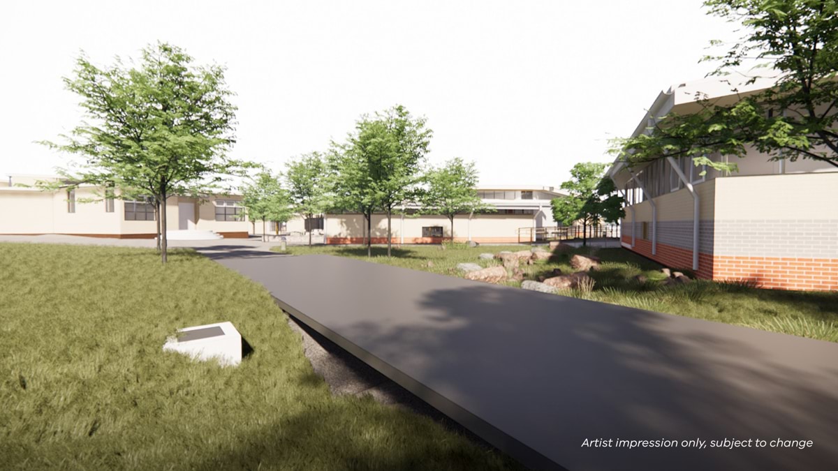 Newlands Primary School - upgrade Illustrated render - outdoor space