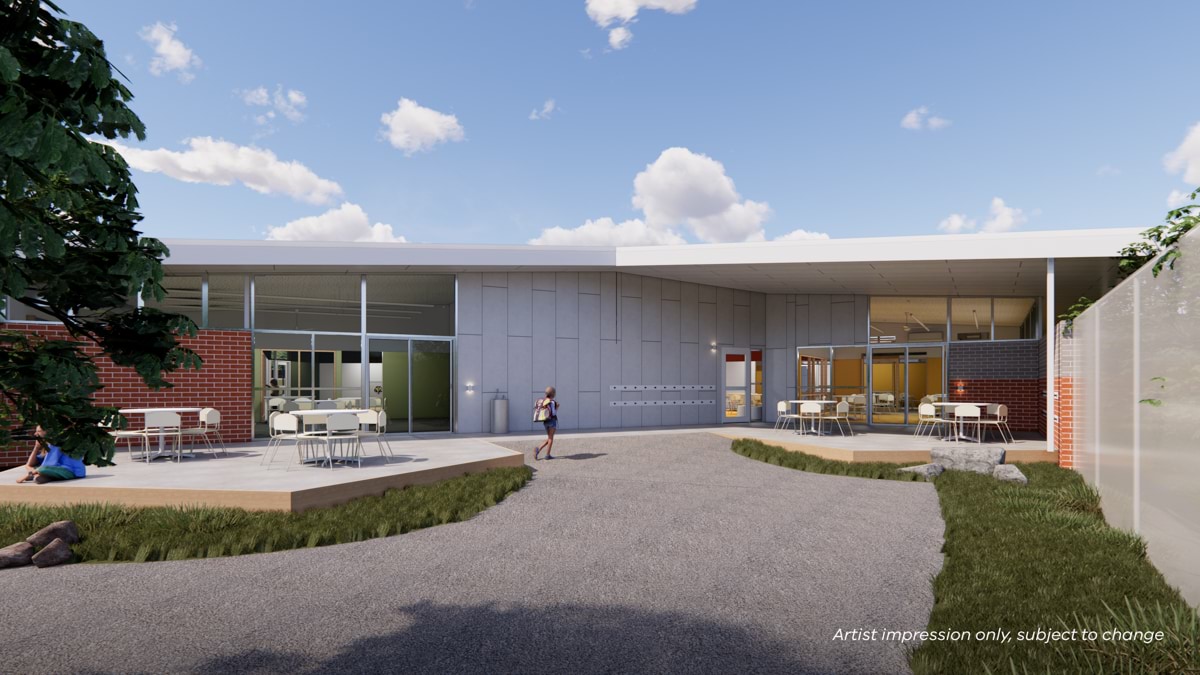 Newlands Primary School - upgrade, illustrated render - outdoor learning