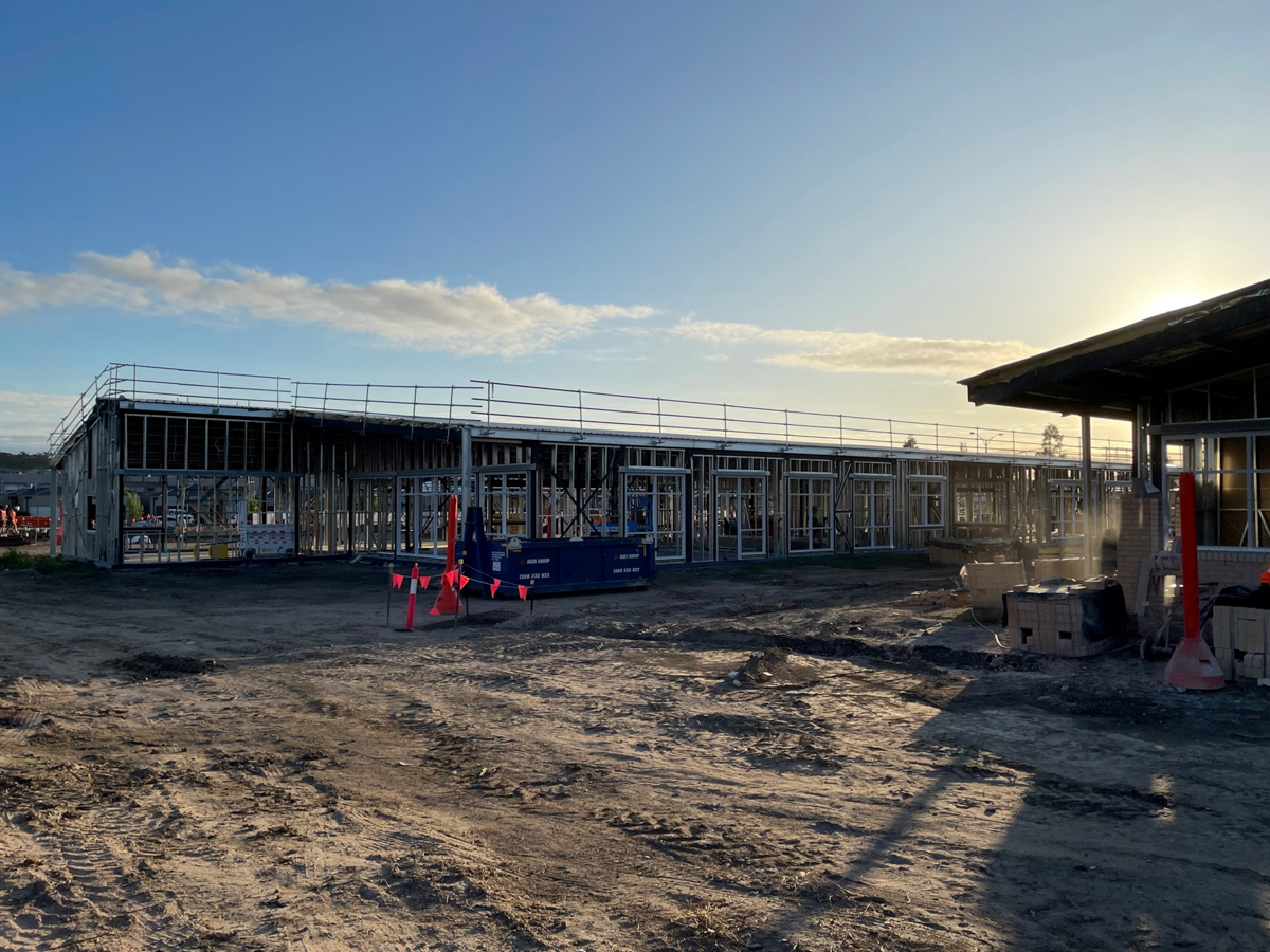 Officer Brunt Road Primary School (interim name) - new school, Site progress - March 2023