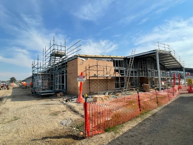 Officer Brunt Road Primary School (interim name) - new school, Site progress -April 2023