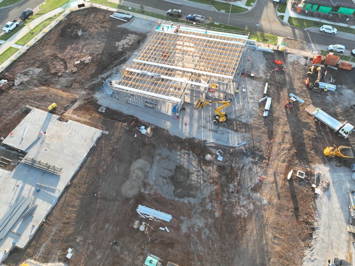 Tarneit North Primary School Kindergarten (interim name) - kindergarten on a school site, Site progress - March 2023