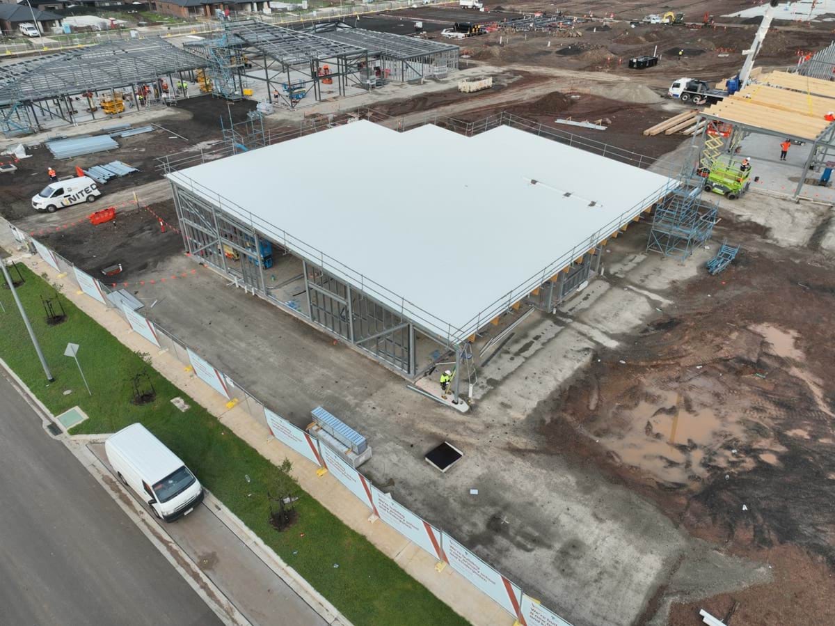 Tarneit North Primary School Kindergarten (interim name) - kindergarten on a school site, Site progress - April 2023