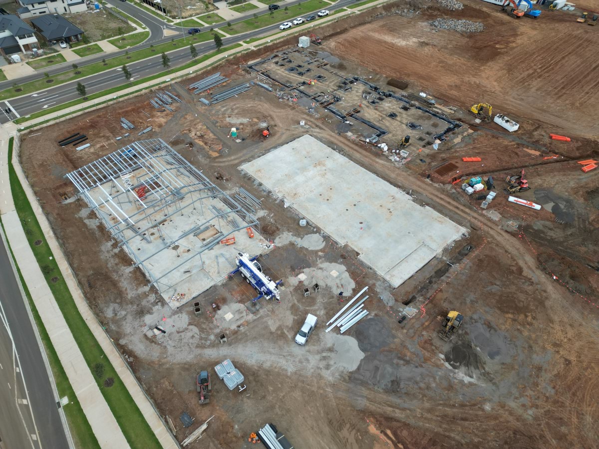 Truganina North Secondary School (interim name) - Senior campus - new school, Site progress - April 2023, administration and library