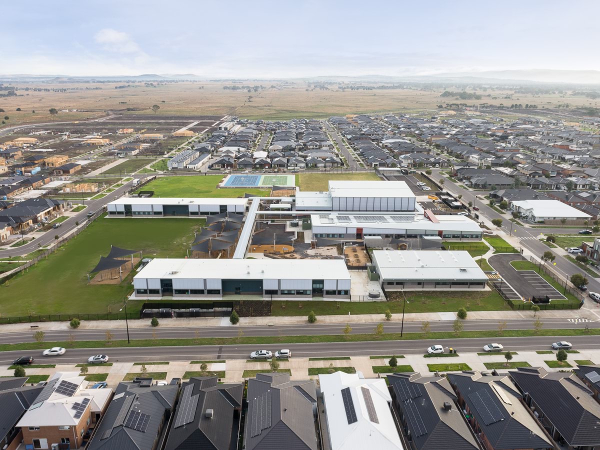 Barrawang Primary School - new school, Completed school - aerial view