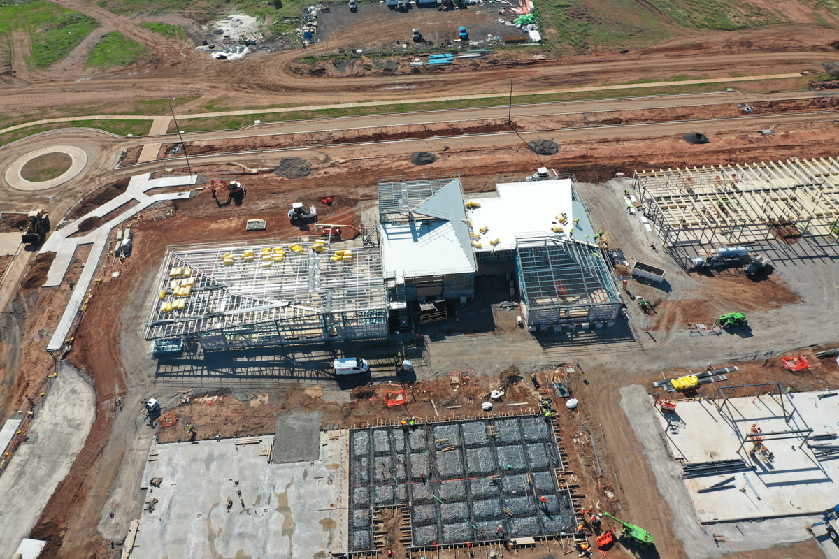 Brookfield Primary School (interim name) - new school, site progress - April 2023