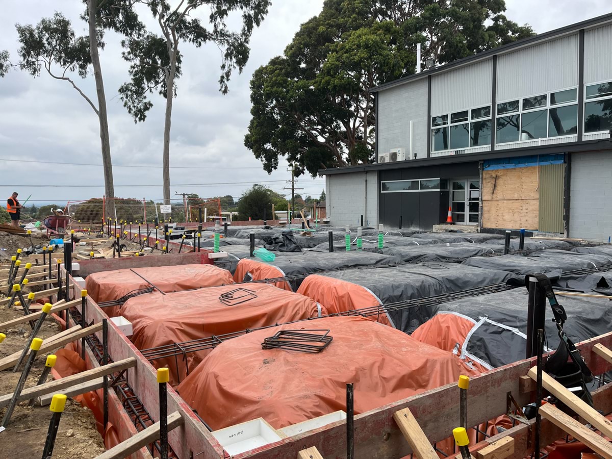 Frankston High School - upgrade and modernisation, Site progress - May 2023, food technology