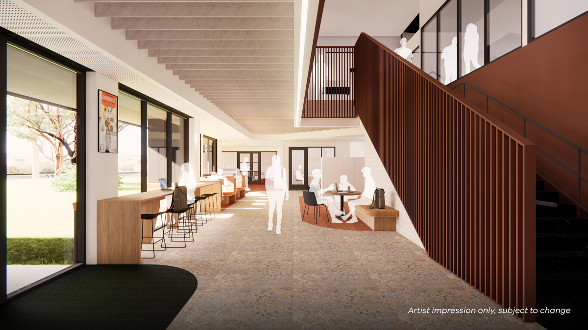 Lollypop Creek Secondary School (interim name) - illustrated render, Design, arts, technology and science