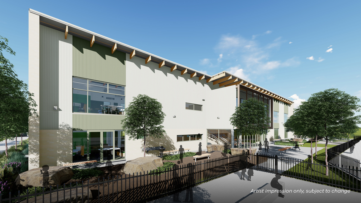 Merrifield South Primary School (interim name) - illustrated render, Learning neighbourhood (classrooms)