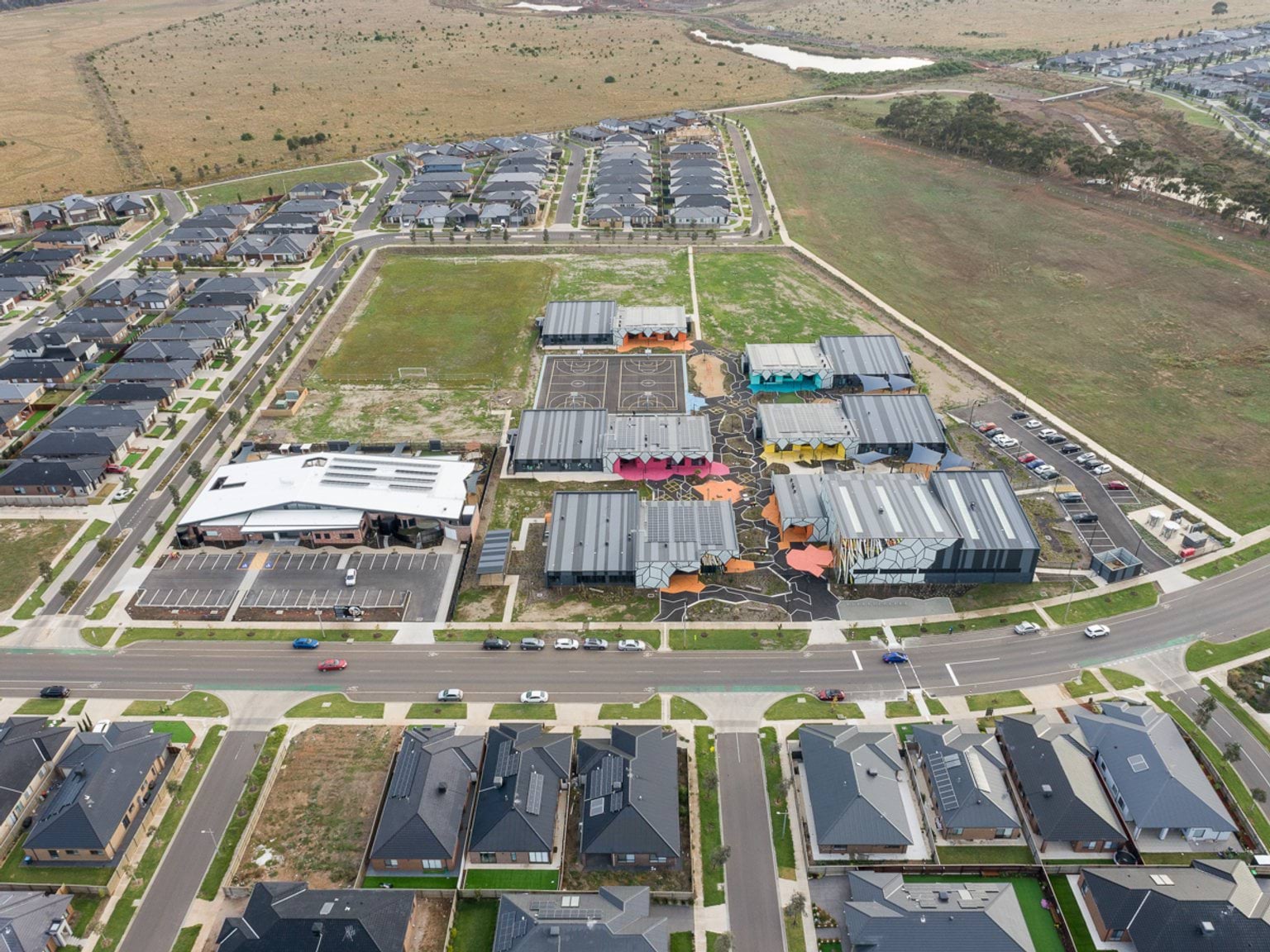 Ngarri Primary School - new school, Completed school - aerial view
