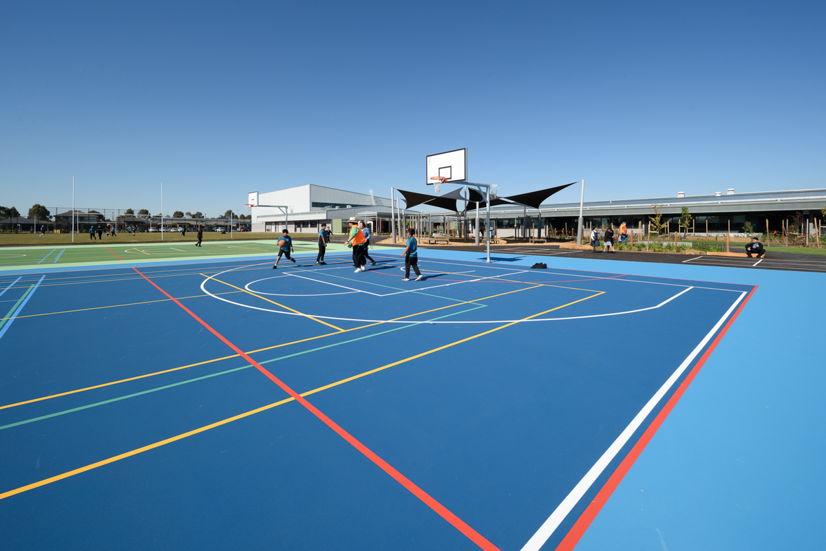 Quarters Primary School - new school, Completed school - hard court