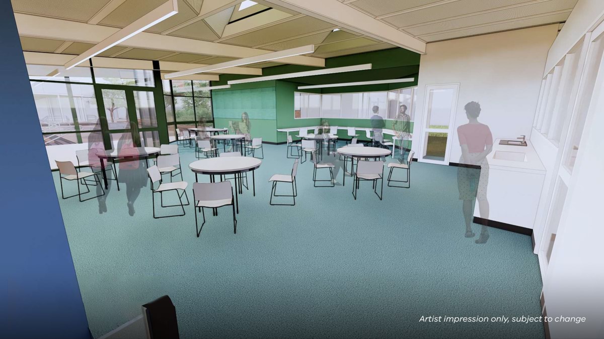 Warrandyte High School - upgrade and modernisation, Illustrated render - art room