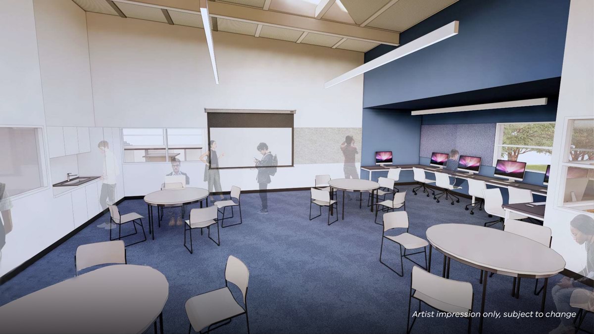 Warrandyte High School - upgrade and modernisation, Illustrated render - studio