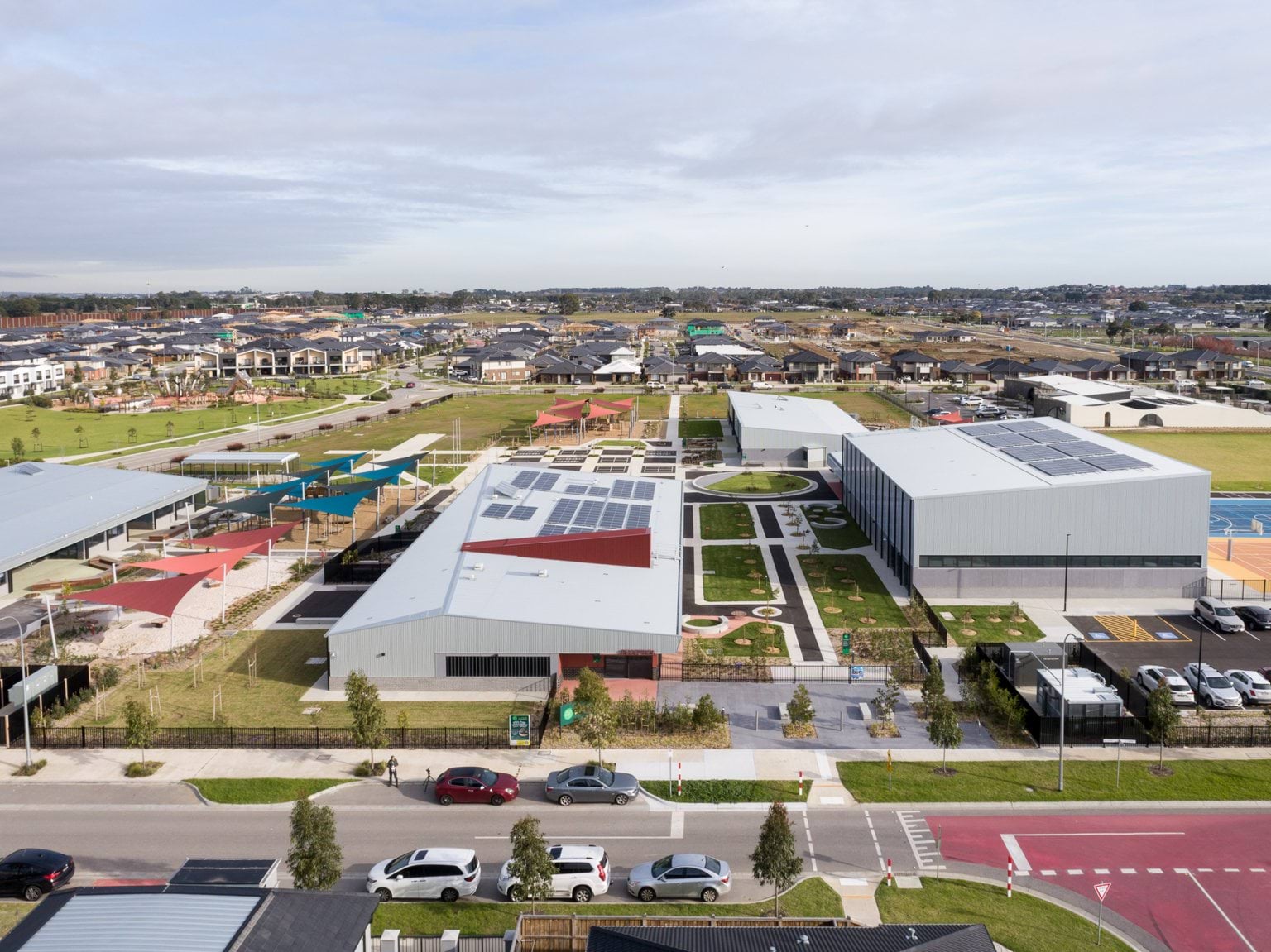 Kurrun Primary School - new school, Completed school - aerial view