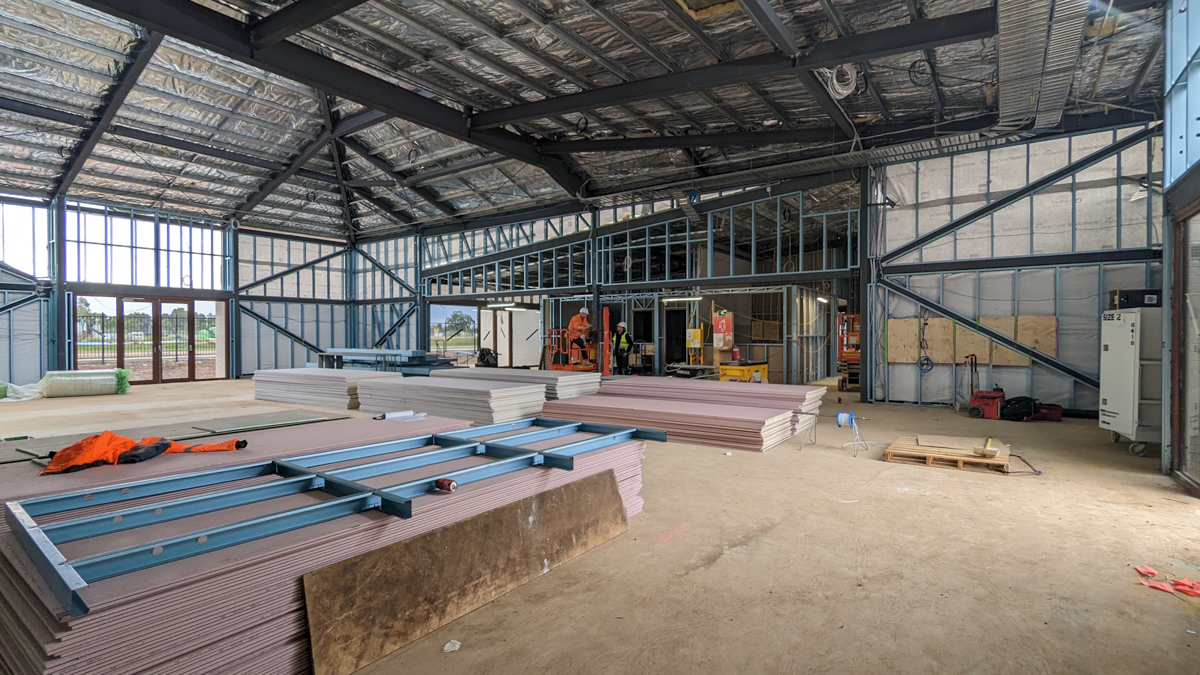 Brookfield Primary School (interim name) - new school, Site progress - May 2023, administration and library