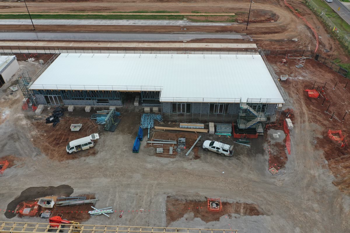 Brookfield Primary School (interim name) - new school, Site progress - May 2023, learning neighbourhood (classrooms)