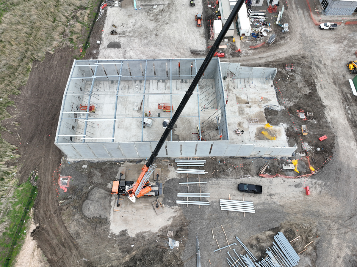 Lockerbie Central Primary School (interim name) - new school, Site progress - May 2023, community hub