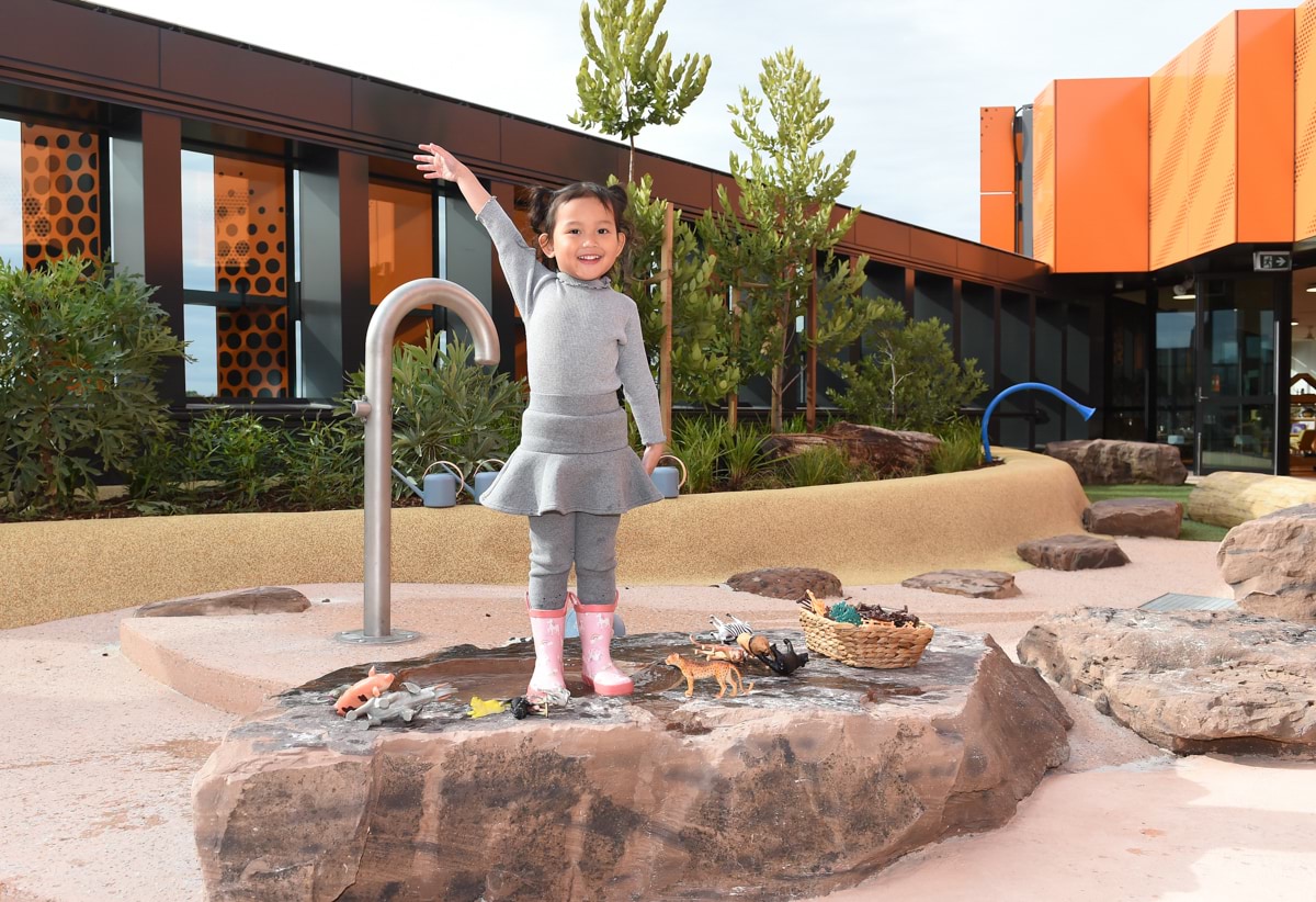 Molesworth Street Kindergarten - official opening, Children celebrating their new kindergarten