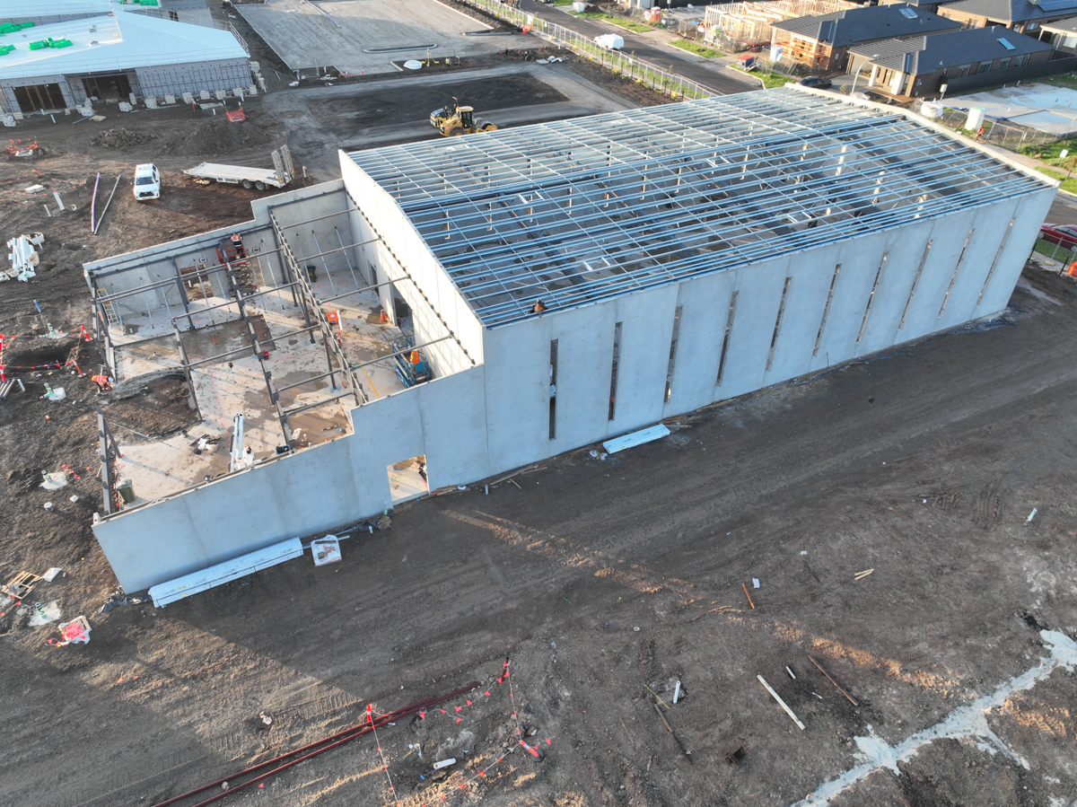 Tarneit North Primary School (interim name) - new school, Site progress - May 2023, community hub