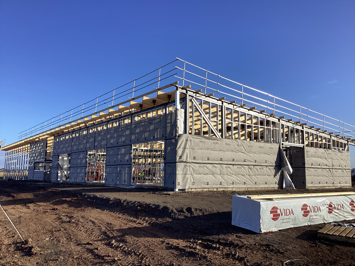 Tarneit North Primary School (interim name) - new school, Site progress - May 2023, learning neighbourhood (classrooms)