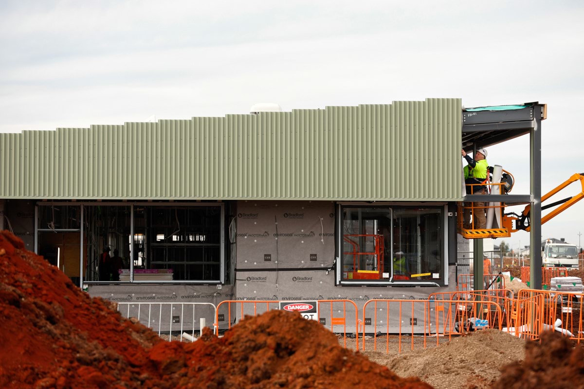 Aintree Secondary School (interim name) - new school, Site progress - July 2023