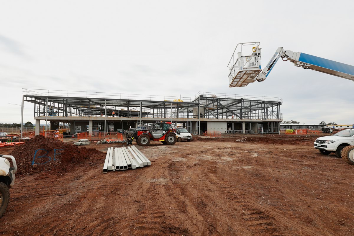 Aintree Secondary School (interim name) - new school, Site progress - July 2023