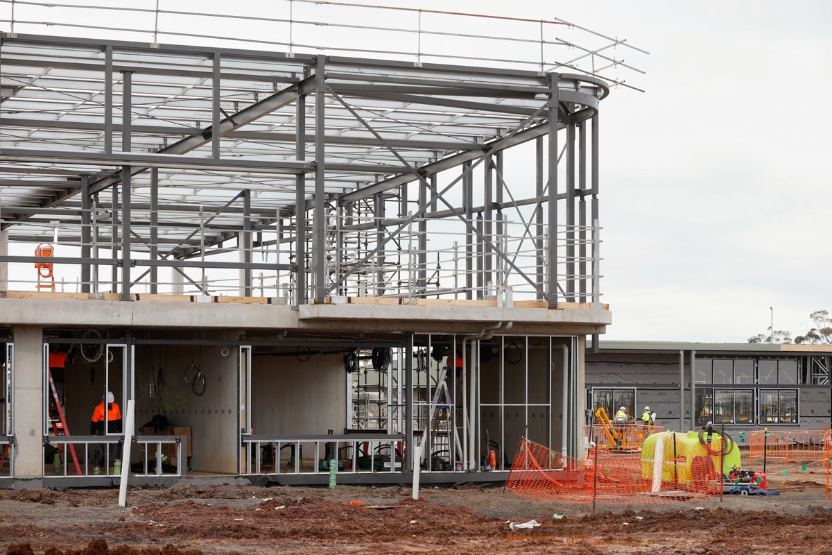 Aintree Secondary School (interim name) - new school, Site progress - July 2023