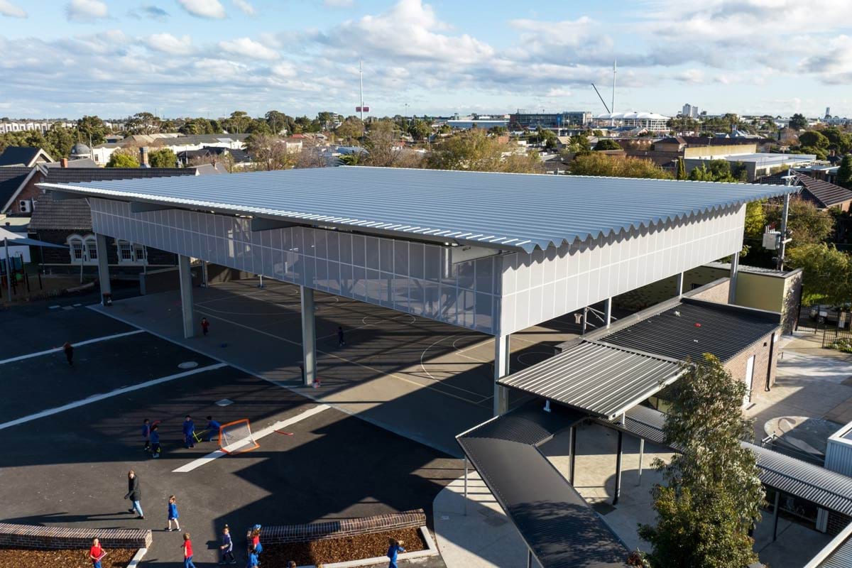 Footscray Primary School - upgrade and modernisation, Completed project - covered outdoor learning space