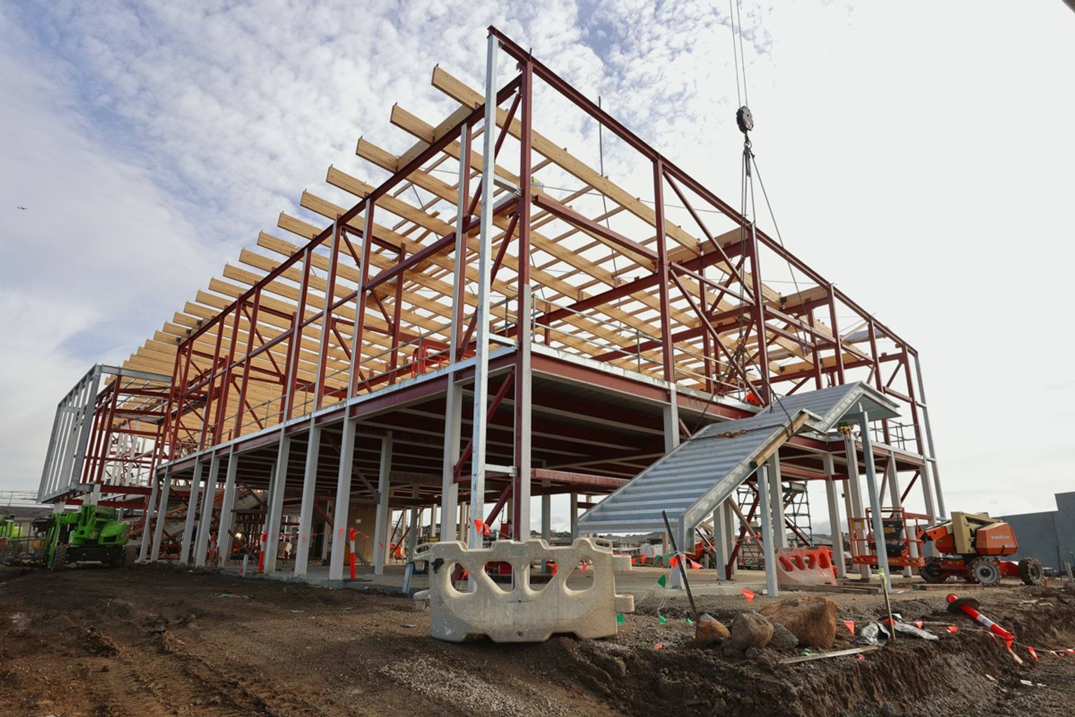 Merrifield South Primary School (interim name) - new school, Site progress - July 2023