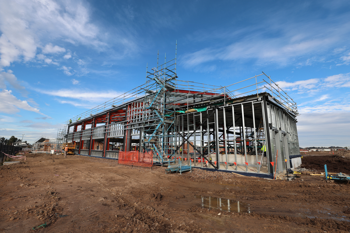 Officer Brunt Road Primary School (interim name) - new school, Site progress - July 2023