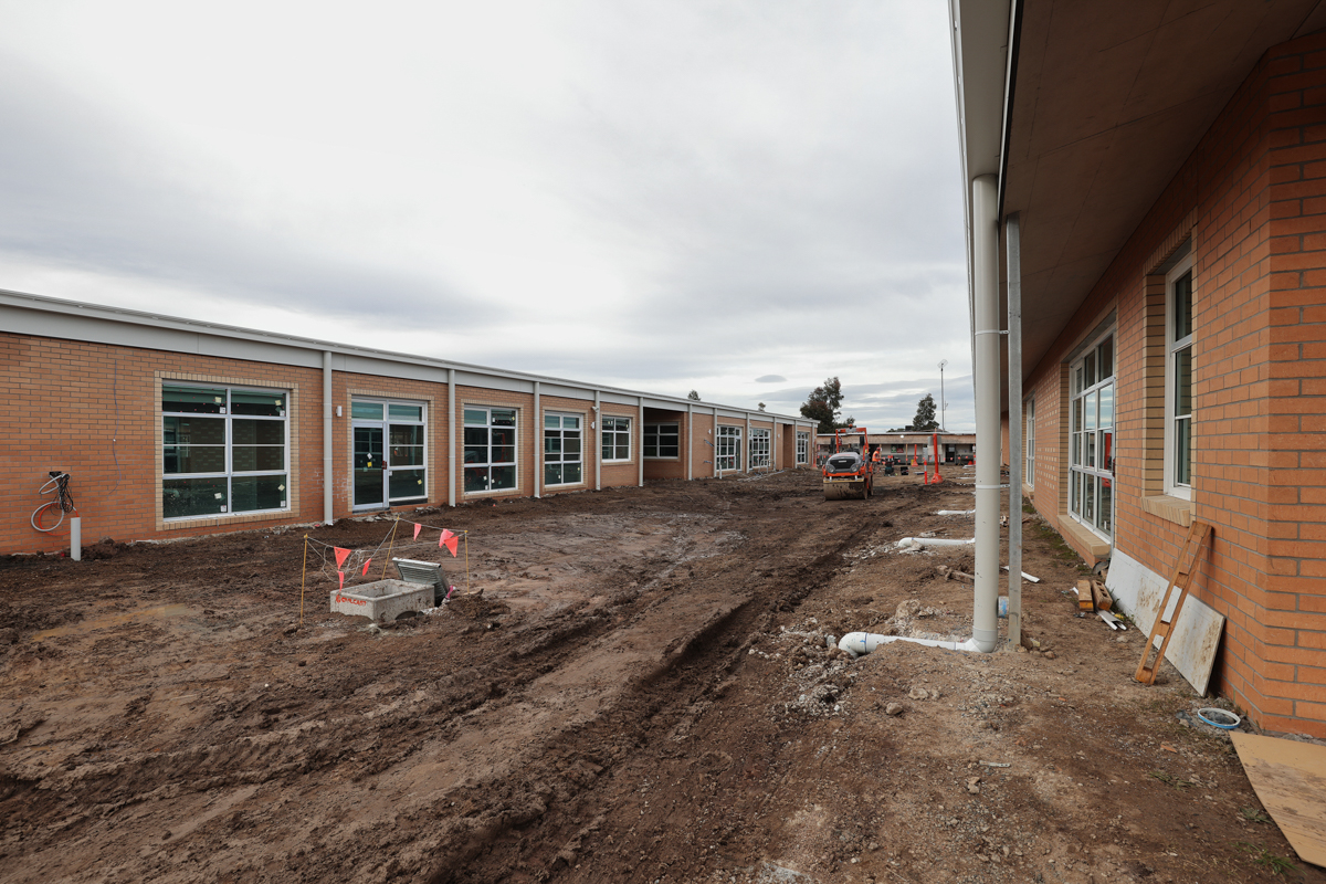 Officer Brunt Road Primary School (interim name) - new school, Site progress - July 2023