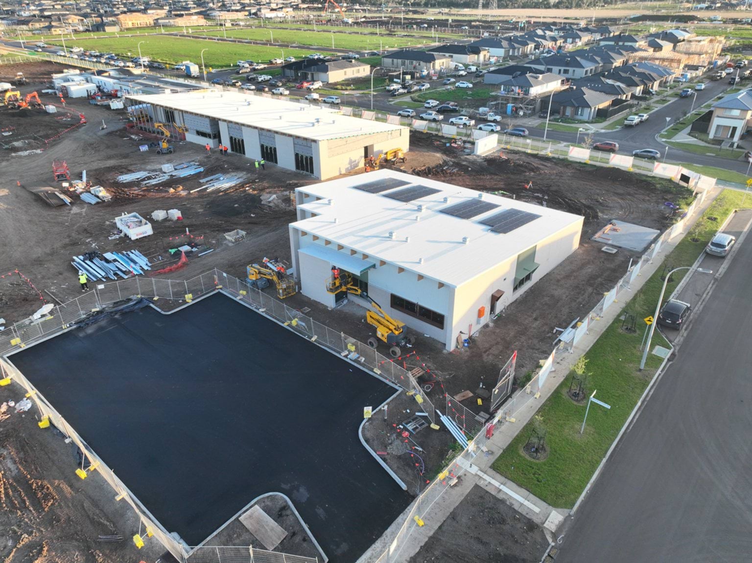 Tarneit North Primary School Kindergarten (interim name) - kindergarten on a school site, Site progress - July 2023
