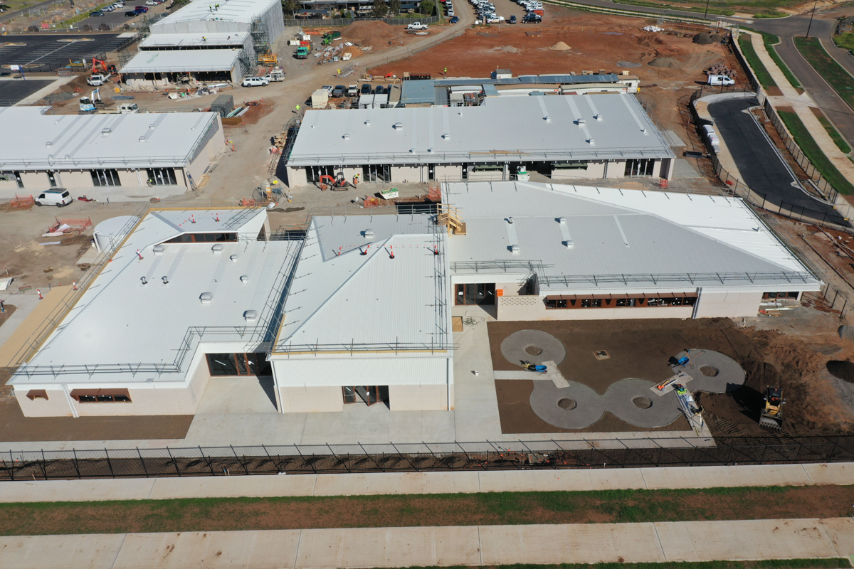 Binap Primary School - new school, Site progress - August 2023, administration and library