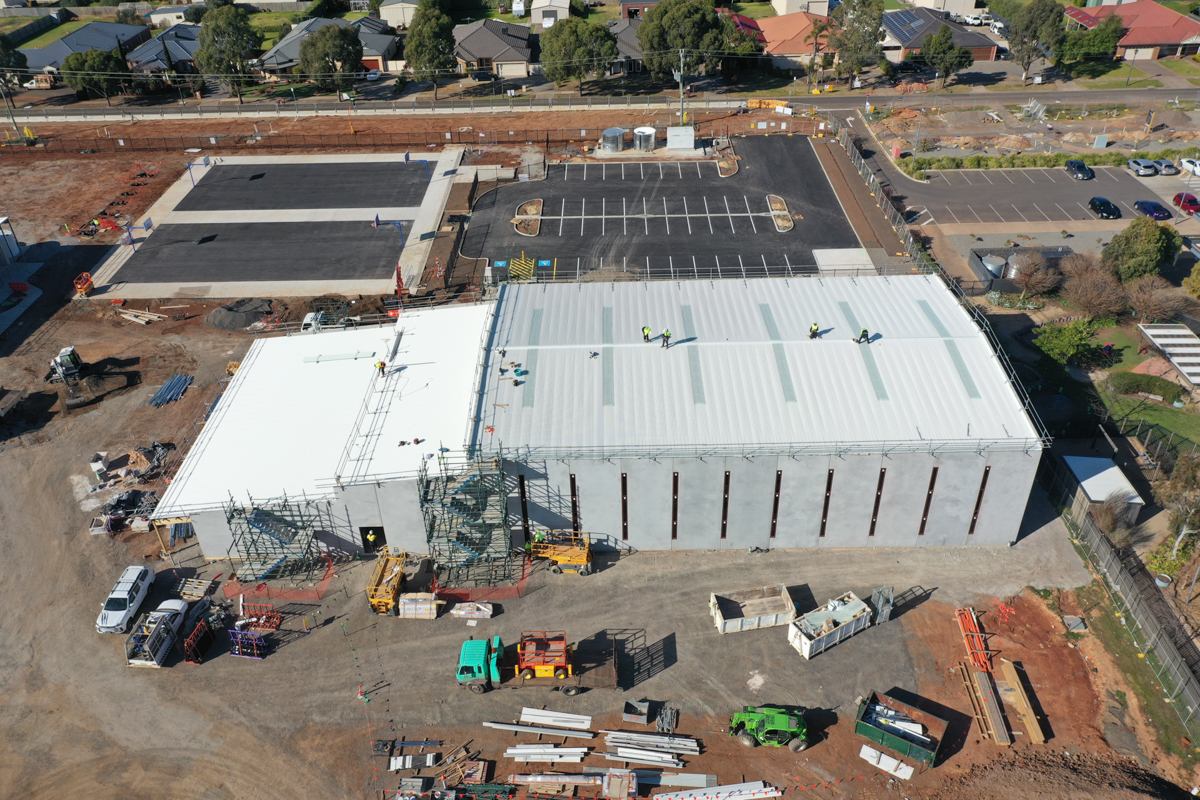 Binap Primary School - new school, Site progress - August 2023, community hub