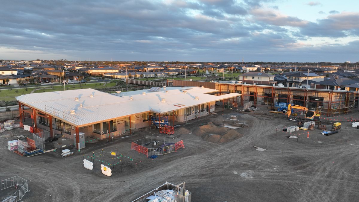 Brinbeal Secondary College - new school, Site progress - August 2023, administration and library