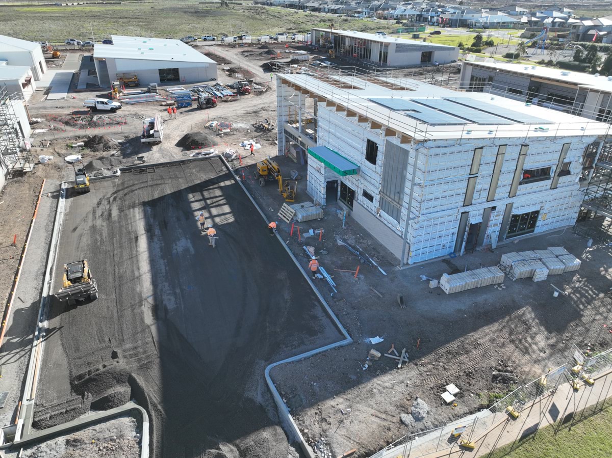 Laa Yulta Primary School Kindergarten - kindergarten on a school site, Site progress - August 2023