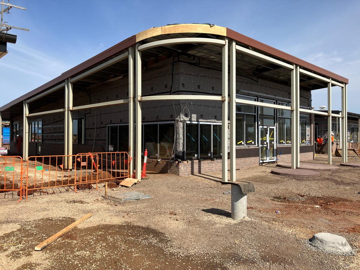 Dharra School - new school, Site progress - September 2023, administration and library