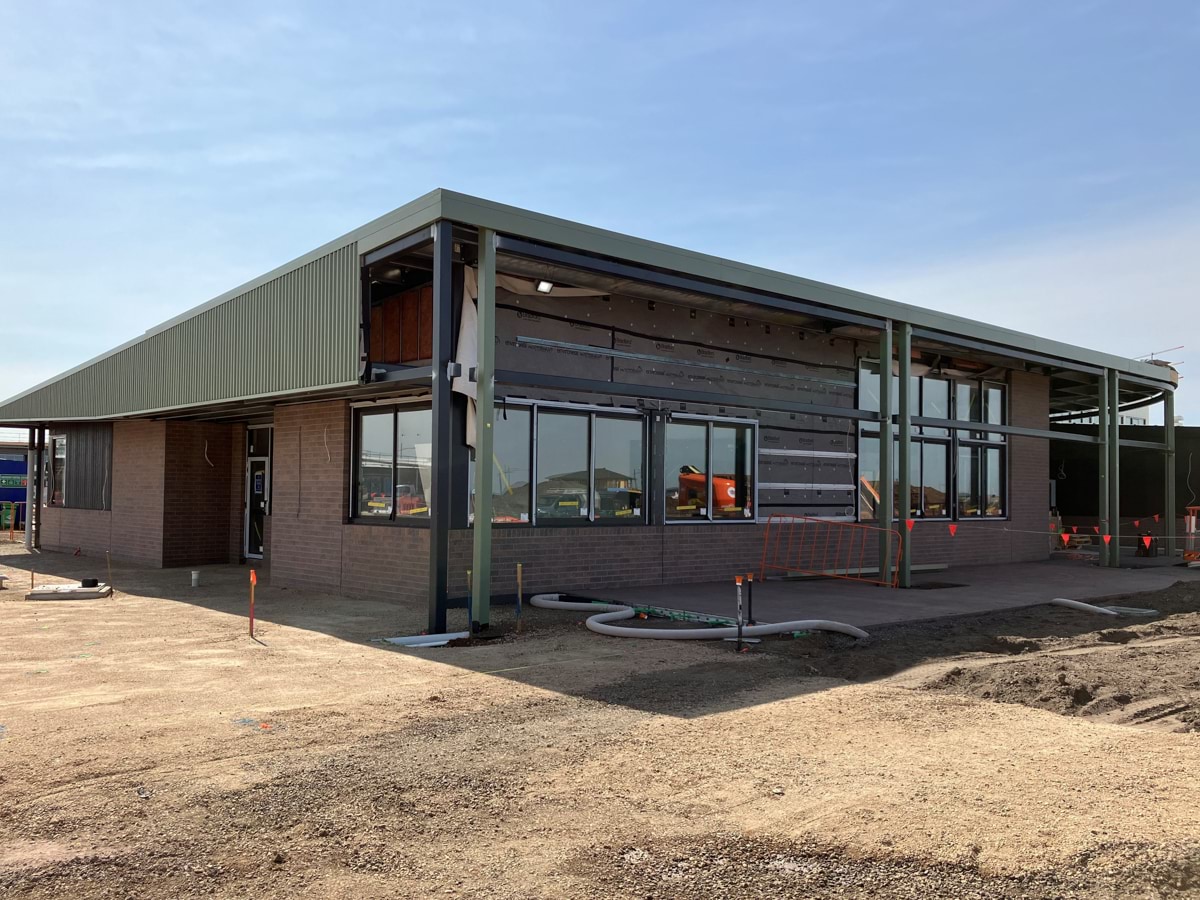 Yarrabing Secondary College - new school, Site progress - September 2023, learning neighbourhood (classrooms)