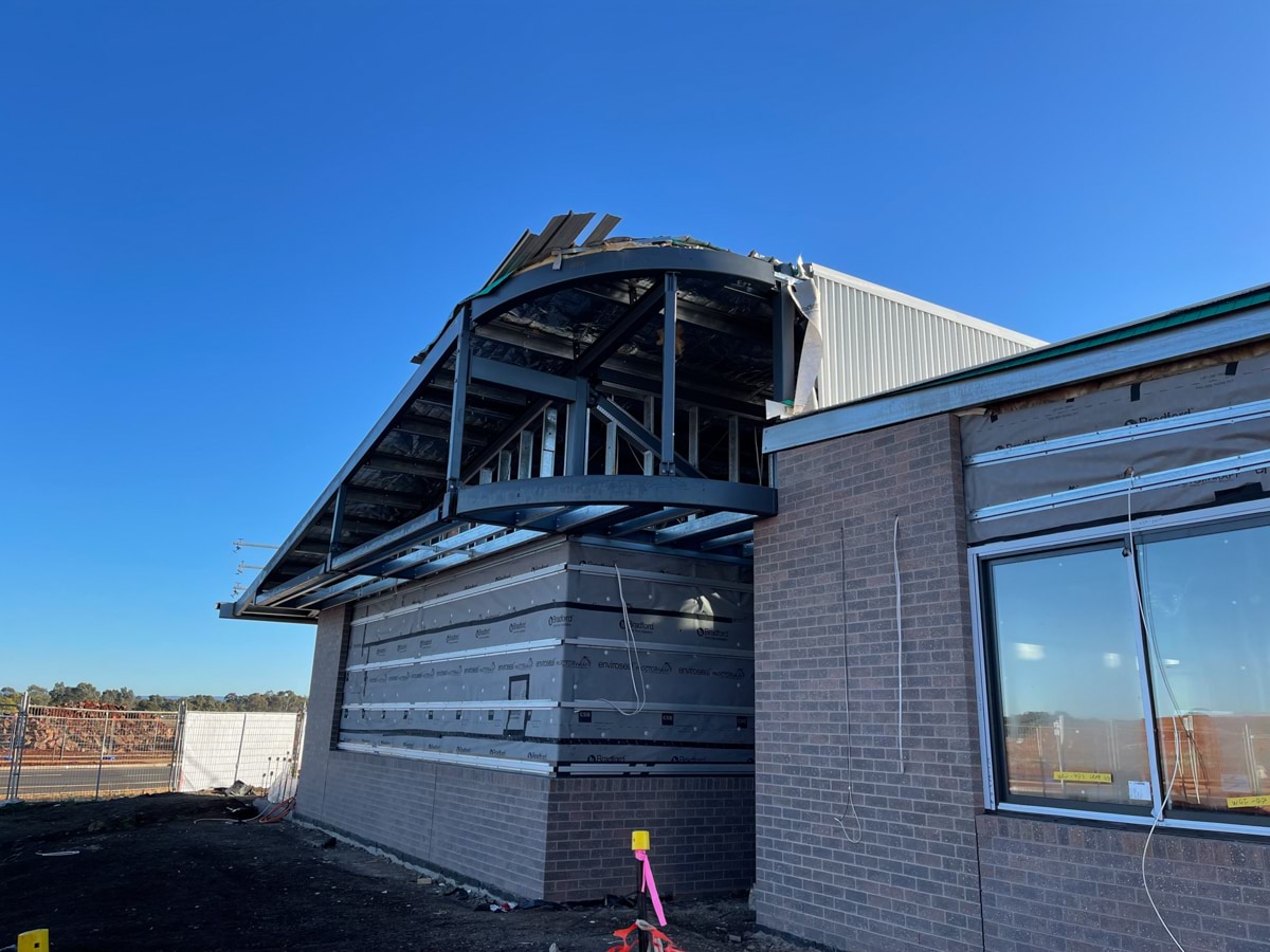 Dharra School - new school, Site progress - August 2023, learning neighbourhood (classrooms)