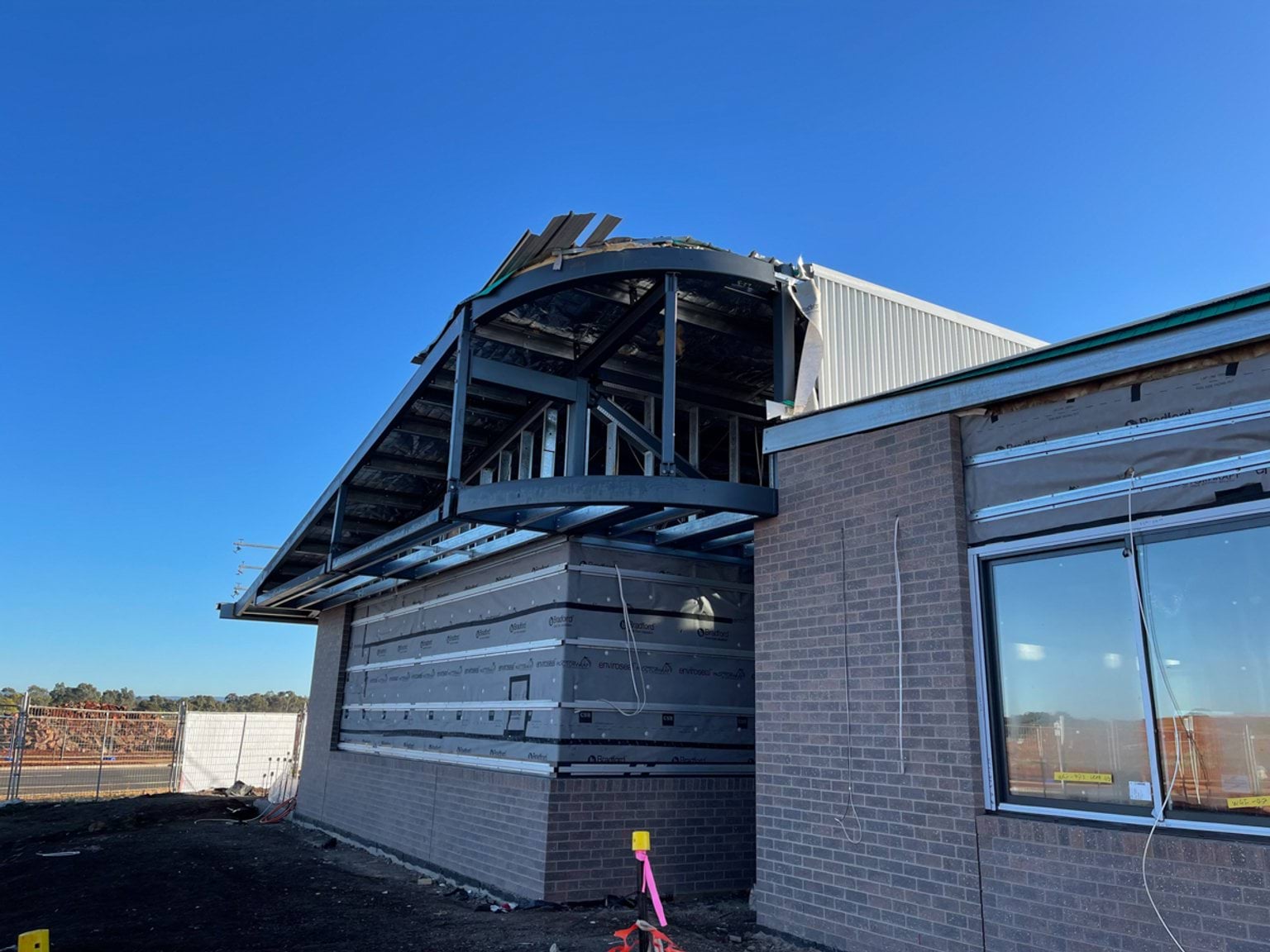 Dharra School - new school, Site progress - August 2023, learning neighbourhood (classrooms)