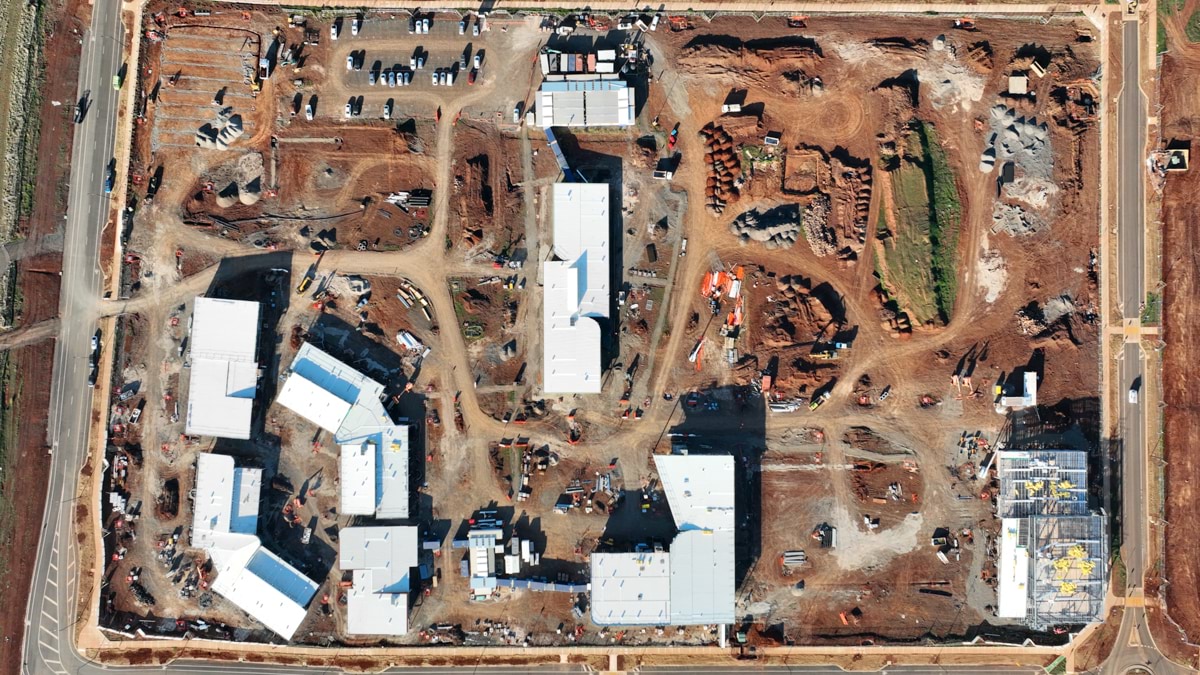 Yarrabing Secondary College - new school, Site progress - August 2023