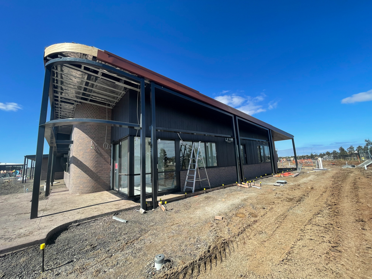 Nganboo Borron School - new school, Site progress - October 2023, administration and library