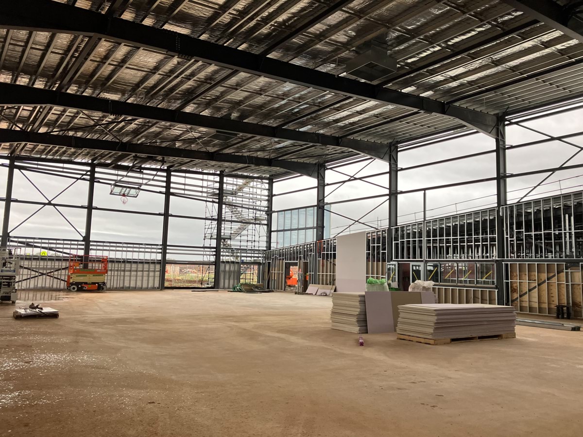  Yarrabing Secondary College - new school, Site progress - October 2023, community hub